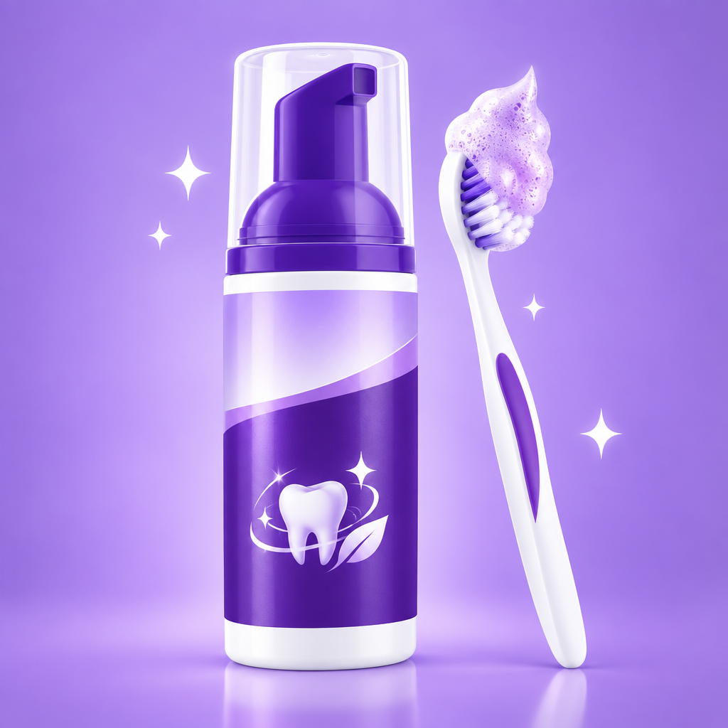 Purple Teeth Mousse Toothpaste | Brightening Mint Foam – dropship-io-96153